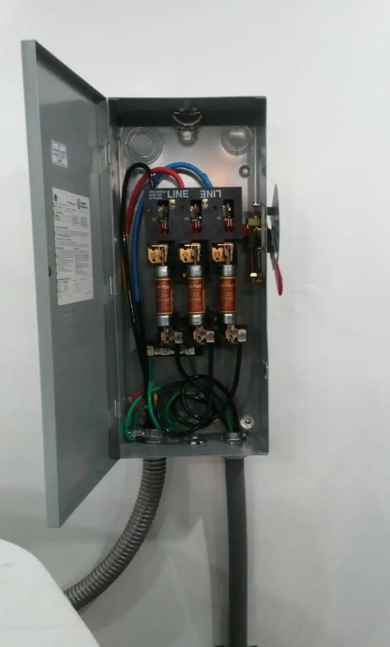 Three-phase disconnect switch installed for Electrical Wiring & Rewiring in Mount Hope